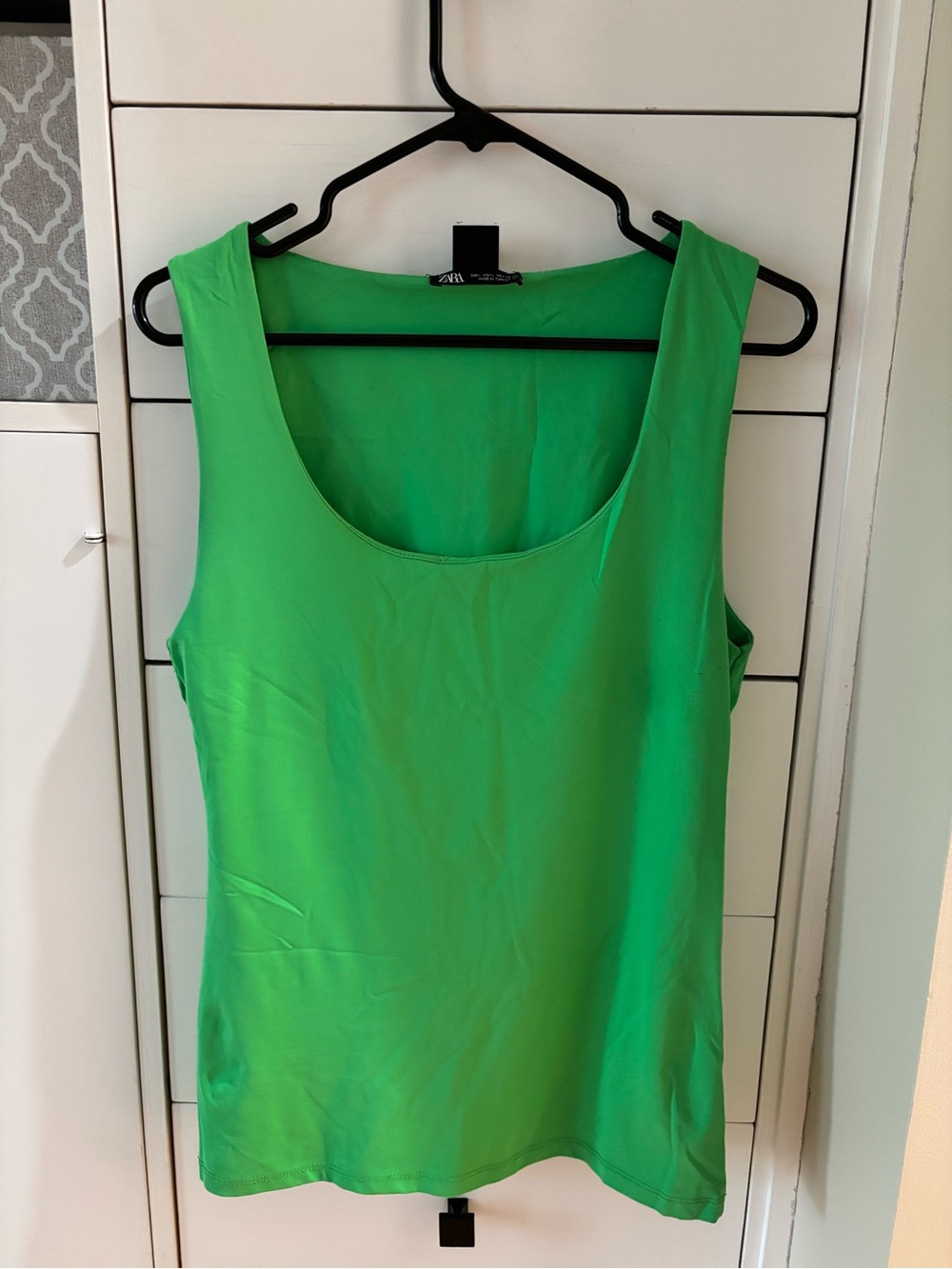 Zara Bright Green Scoop Neck Tank